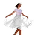 thumbnail image 3 of Skirts for Women Casual Flare Carnival Solid Color Underskirts A Line Versatile Party Comfortable Womens Tulle Skirt White S, 3 of 5