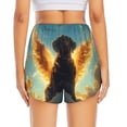 thumbnail image 2 of Lsque Golden Cloud Winged Dog Printed Women's Running Shorts with Liner Pockets,Elastic Quick Dry Workout Athletic Gym Yoga Shorts,Womens High Waist Shorts-Medium, 2 of 9
