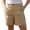 Khaki, variant on Enjoytime Summer Shorts for Women Solid Color Elastic Waist Lightweight Casual Plus Size Work Shorts with Pockets