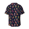 thumbnail image 2 of Fotbe Colorful Birds print Short Sleeve Button Down Shirts for Men Casual Summer Beach Wrinkle Free Shirt-Small, 2 of 7