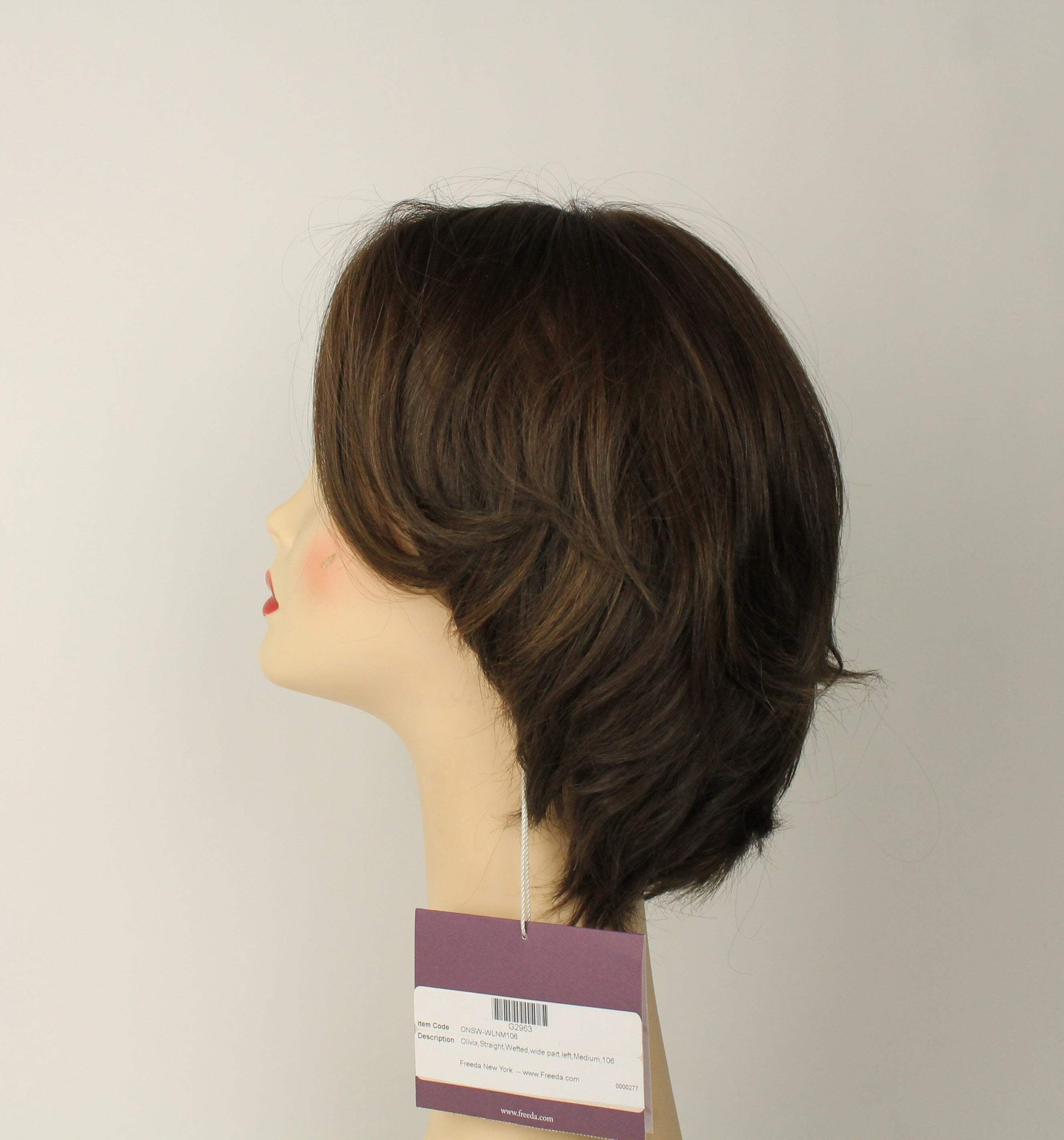 European Human Hair Freeda Wig Olivia 2000 Medium Brown With Blonde Highlights Skin Top Size M