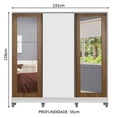thumbnail image 3 of Ropero Closet Madesa 3 Puertas 2 Espejos con Pies BM 01, 3 of 5