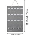 thumbnail image 3 of Glasses Wall Bag, 15 Slots Hanging Glasses Bag, Wall Mounted Sunglasses Bag, Felt Glasses Hanging Bag with 3 Card Slots and 9 Multi-Function Buckles (Grey), 3 of 5