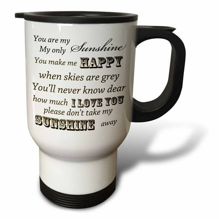 

You Are My Sunshine- Word Art- Vintage Song 14oz Stainless Steel Travel Mug tm-79151-1