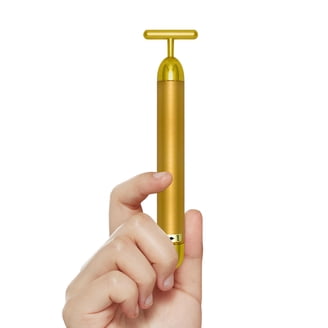 Beauty Bar 24k Golden Pulse Facial Massager, T-Shape Electric Sign