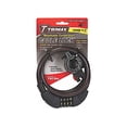 thumbnail image 2 of Trimax TRC106 6 x 8 mm Medium Security Coiled Combination Cable Lock with Bracket, 2 of 2