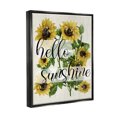 thumbnail image 3 of Stupell Industries Vintage Painted Sunflowers with Hello Sunshine Text Jet Black Framed Floating Canvas Wall Art, 16x20, by Daphne Polselli, 3 of 6