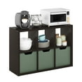 thumbnail image 4 of Furinno CUBICLE Open Back Decorative Cube Storage Organizer in 6-Cube Dark Oak, 4 of 8