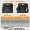 thumbnail image 2 of LILYPELLE Double Heated Stadium Seat Bleacher Seat with Back & Arm Support, Portable 6 Reclinng Positions Stadium Seating for Bleachers, Bleacher Seats for Sports Events, Outing, Travelling, Hiking, 2 of 9
