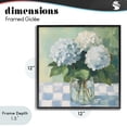 thumbnail image 4 of Stupell Industries Farmhouse Hydrangea Picnic on Checkered Black Framed Giclee Art, 12 x 12, by Petals Prints Design, 4 of 8