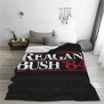 thumbnail image 4 of Manta polar de campaña presidencial Reagan Bush '84, manta súper suave y acogedora, manta de franela ligera y cómoda, mantas de felpa cálidas para sofá, sofá, cama, 4 of 5