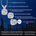thumbnail image 3 of Gem Stone King 14K White Gold Lab Grown Diamond Pendant Earrings Jewelry Set for Women | 1.50 Cttw | Gemstone April Birthstone | Round 5MM | DEF Color | VVS-VS Clarity | With 18 inch Chain, 3 of 6