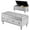 Silver Pu, variant on mikibama PU Faux Leather Bedroom Storage Ottoman Benches End of Bed,Crystal Button Tufted Entryway Window Bench with Seating and Curved Metal Legs,Rectangle Living Room Footrest Bench(White PU)