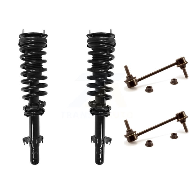 Transit Auto Front Complete Shock Assembly and TOR Link Kit for Car Ford Fusion Lincoln MKZ Mercury Milan - Left Right Side (Driver Passenger) KSS-100538