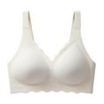 thumbnail image 5 of 42b Bras for Women Push Up No Show Bra Women's Seamless Bra Wavy Wireless Full Coverage Padded Smoothing No Underwire Comfort V Neck Bralettes, 5 of 6