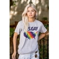 thumbnail image 3 of Gay in the USA LGBTQ American Pride Plus Size Crewneck Graphic Tee Shirt Brisco Brands 5X, 3 of 5