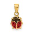 thumbnail image 1 of Quality Gold XCH689 14K Yellow Gold Polished Red & Black Enamel Ladybug Pendant, 1 of 1