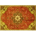 thumbnail image 1 of Ahgly Company Machine Washable Indoor Rectangle Persian Yellow Traditional Area Rugs, 3' x 5', 1 of 4