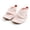 Pink, variant on Xijirk Striped Rib Knit Lined Baby Ankle Booties Fold Over Pull Tab Warm Flexible Non Indoor Walking Shoes Pink,12-18 Months