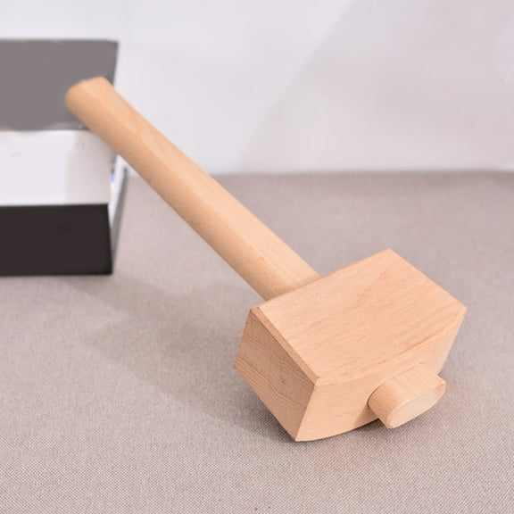 IDEANATEGRATE Mallet Wood Wooden Mallet Khaki 1Pcs for