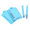 thumbnail image 1 of Equipaje Etiqueta PU Soportes 12x7cm Equipaje Etiqueta Identificador con Correas para Mochila Viaje Bolso Maleta Claro Azul Paquete de 2, 1 of 6