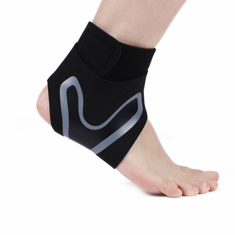 Elastic & Breathable Ankle Support Compression Sleeves Ankle Stabilizer/Foot Protection Socks with Silicone Pad for Sprain Relieves Pain Running Men Women Single Medium Ankle Brace