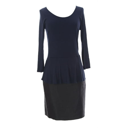 VELVET by Graham & Spencer Women's Colorblocked Dress Petite (0-2) Navy / Black