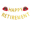 Happy Retirement Firefighter Theme Retirement Banner,Firefighter Fireman Retirement Party Decoration Supplies