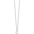 thumbnail image 2 of Sterling Silver Rh Plated White Ice Diamond Heart Necklace (20 X 9.7) Made In India qw437-18, 2 of 5