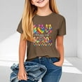 thumbnail image 2 of HAOTAGS Girls Graphic T - Shirts,Round Neck Short Sleeve Spring Summer Festive Tees Brown 5 T, 2 of 7