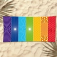 thumbnail image 5 of 1Pc Beach Towel Microfiber Beach Towel Ultra Light Stripe Rainbow Pattern Bath Towel Sand Proof Beach Blanket Travel Multipurpose Towel 75 X 150 Cm Bath Towel, 5 of 5
