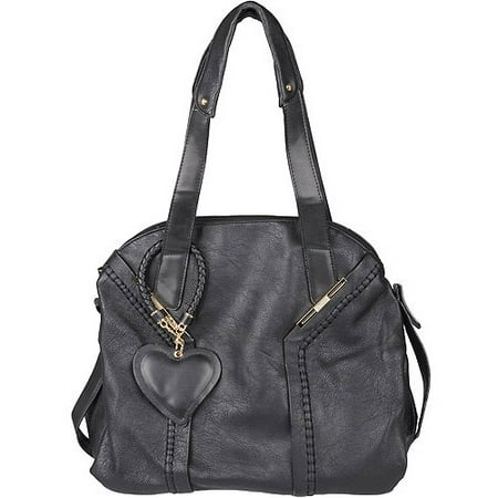 Brinley Co Womens Topstiched Double Handle Satchel