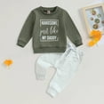 thumbnail image 2 of Xudanell Toddler Boy Outfits Printed Fall Warm 6-9 Month Boy Clothes Toddler Crewneck Winter Sweatshirt Pants Clothes, 2 of 4