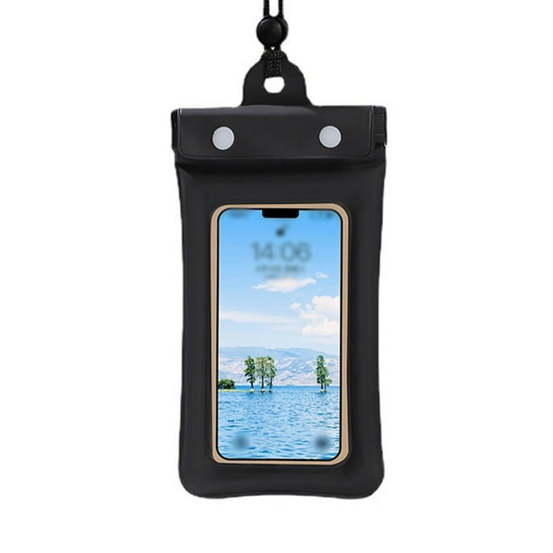 Sonducket Estuche para teléfono Impermeable Deportes acuáticos Natación Bajo el agua Teléfono celular Protector de bolsa seca con cordón Estuche de Deportes acuáticos Negro Sonducket OD024598-06