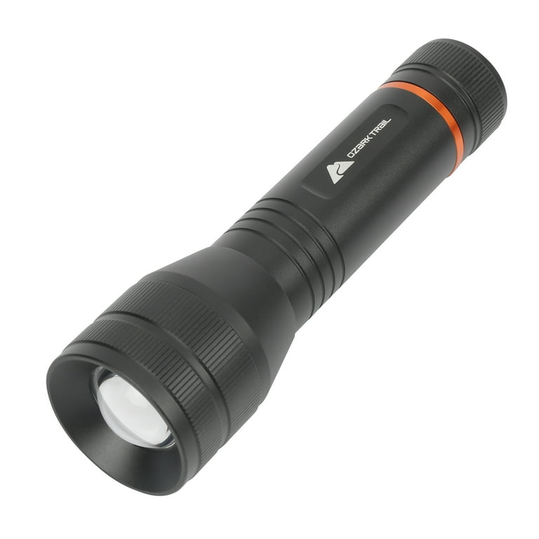 Ozark Trail Waterproof 1500 Lumen Focusing Flashlight with Bonus