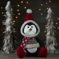 thumbnail image 2 of Northlight Sitting Winter Penguin Christmas Figure - 15" Red, White, and Black, 2 of 5
