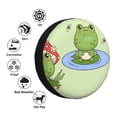 thumbnail image 4 of Yiaed Frog Amanita Mushroom Print Print Tire Wheel Cover, tire covers for trailers,rv wheel covers,rv tire covers, camper tire covers,tire covers for cars-14 inch, 4 of 6