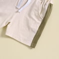 thumbnail image 3 of Xudanell Boy Baby Color Block Clothes Tshirt Stretchy Shorts Boys Beach Vacation Outfits Mamas Boy Outfit 18-24 Months, 3 of 8