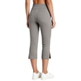 thumbnail image 5 of Inglocry Womens Capri Pants High Waisted Straight Leg Yoga Capris Leggings with Pockets Crop Workout Summer Pants Gray S, 5 of 7