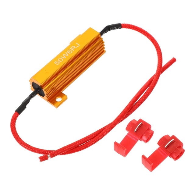 OFFIGAM LED Turn Signal Load Resistor 50W 6 Ohm Aluminum Shell Resistor for Car LED Light Circuits