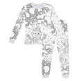 thumbnail image 1 of Tenues et Ensemble pour Filles, Haut à Manches Longues et Col Rond, Pantalon, Pyjama DIY Peint à la Main, Tenue de Maison Confortable, 1 of 3