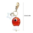 thumbnail image 3 of Vibrant Glass Fish Shaped Pendant Keychain Compact Wallet Decoration For Everyday Use Travel Essential, 3 of 5