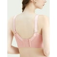thumbnail image 4 of AILIVIN WireFree bras for women full figure minimizer bra for big busted women wireless full coverage lightly lined comfortable lifting up No wire womens brasa Rose Pink 40DDD 40 DDD Triple D, 4 of 6