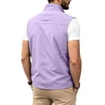thumbnail image 5 of Awwp Men's Lightweight Vest Sleeveless Outdoor Work Jacket for Travel Hiking Running Multi-Pocket Utility Vest Light Violet Size: 5Xl, 5 of 10