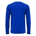 thumbnail image 6 of Dresfit Mens Big and Tall Shirts Solid Color Thermal Tops Fall Knit Long Sleeve Crew Neck Muscle Shirt 2025 Basic Cotton Stretch Pullover Tops Royal Blue 4XL, 6 of 7