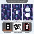 thumbnail image 3 of Yayeee Toggle Light Switch Wall Plate 1-Gang 4.5"x2.7" Home Decorative Outlet Cover, Dark Blue Jellyfish Pattern, 3 of 7