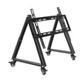 thumbnail image 3 of Soporte de TV móvil de baja altura, carrito de TV móvil, soporte rodante versátil, accesorios triangulares, acero resistente para sala de reuniones en, 3 of 9