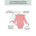 thumbnail image 6 of Honest Baby Clothing Organic Cotton Boy/Girl Long Sleeve and Ruffle Shoulder Side-Snap Bodysuit Set, Preemie to 12M, 6 of 7
