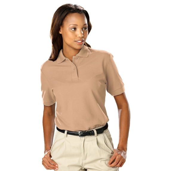 BlueGeneration Ladies Value Soft Touch Pique Polo - Natural 3 Extra Large Solid