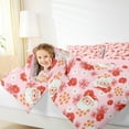 thumbnail image 5 of Manfei Kawaii Santa Claus Bedding Comforter Set for Kids, Pink Groovy Flower Floral Twin Comforter Sets, Merry Christmas Reversible Bedding Set, Luxury Bedroom Decor, 2-Piece, 5 of 9